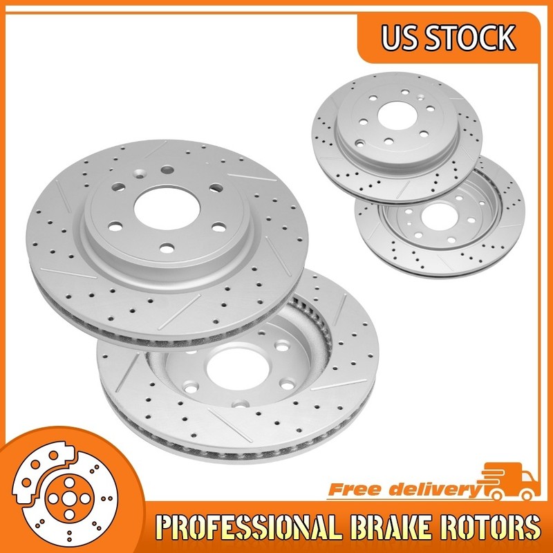 Front & Rear Drilled Brake Rotors for Enclave Traverse Acadia/Limited Outlook