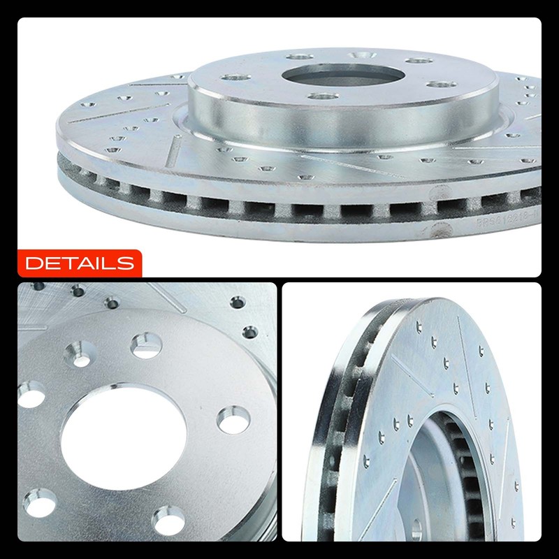 276 mm Drilled Brake Rotors Front for Chevy Cruze 2011-2019 Sonic Volt Bolt EV gallery