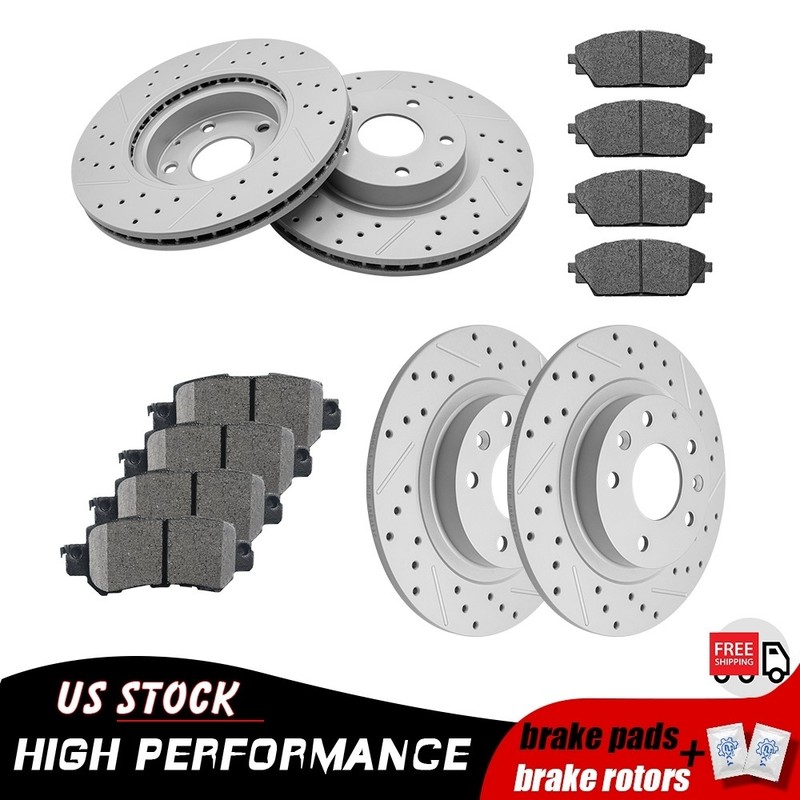 AWD Front Rear Brake Rotors + Ceramic Pads for 2016 2017 2018 Mazda CX-3