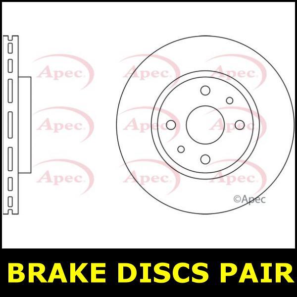 Brake Discs Pair Front FOR PEUGEOT BIPPER 1.3 1.4 08->ON Diesel Petrol Apec gallery