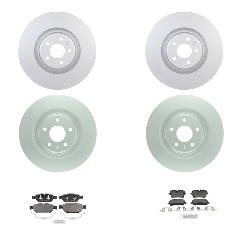 Bosch QuietCast Front Rear Rotor & Semi-Met Disc Brake Pad Kit for A6 A7 Quattro