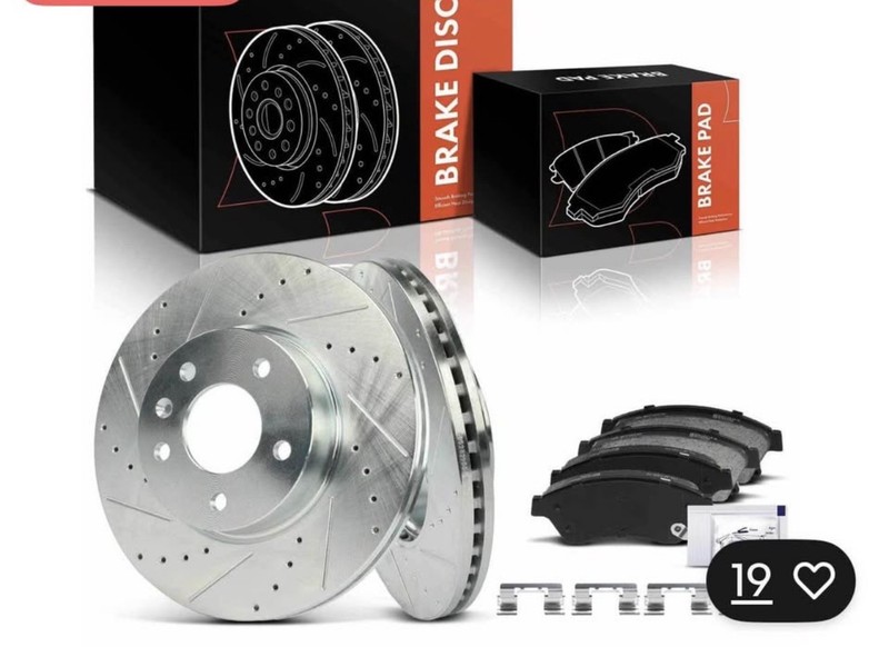 6Pcs Front Drilled Brake Rotor & Ceramic Brake Pad for Cadillac ATS 13-16 300mm gallery