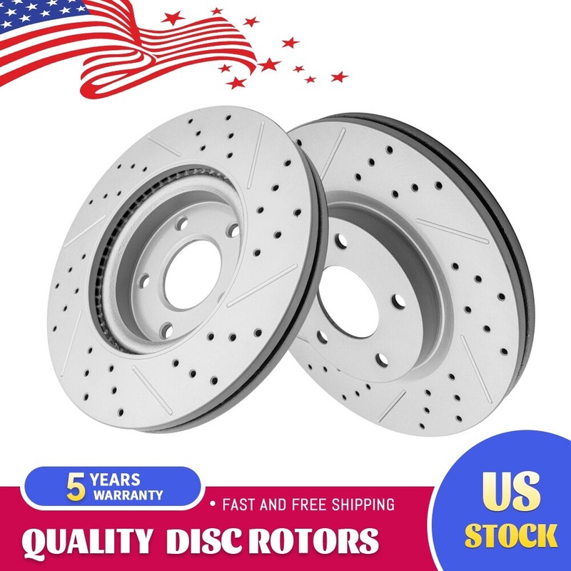 2x Front Drilled Disc Brake Rotors For 2014 2015 2016 – 2023 Nissan Altima