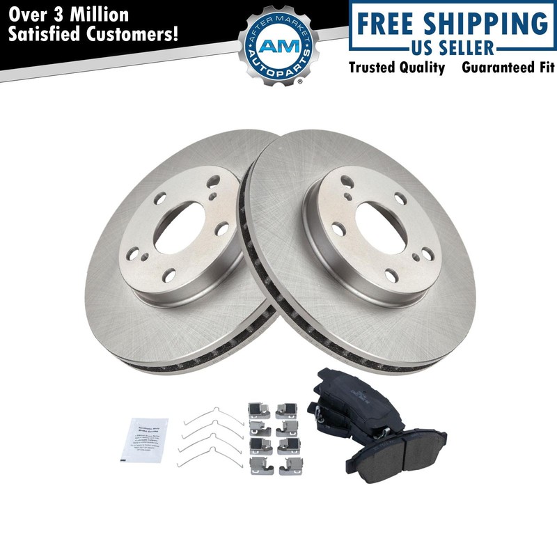 Front Brake Pad & Rotor Kit Brake Rotor For 2001 Toyota Camry