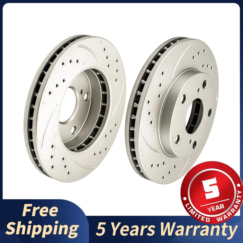 2x Front Drilled Slotted Rotors For 1992-1999 2000-2001 Toyota Camry 2.2L 3291