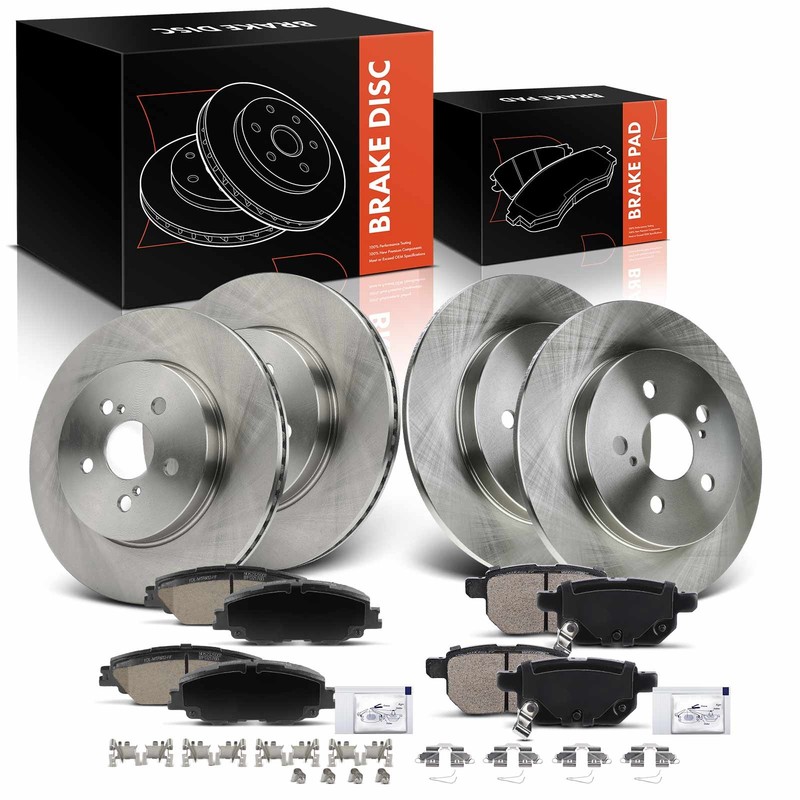 Disc Brake Rotors & Ceramic Brake Pads for Toyota Prius Prime Corolla 2020-2022