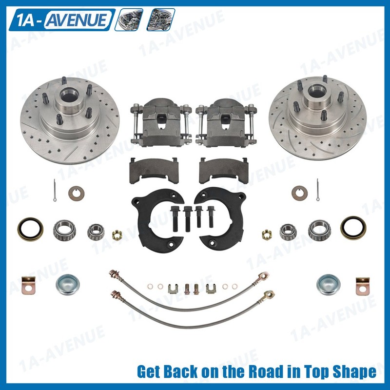 New for Mustang II 11 In Front Disc Brake Kit 5 on 4-3/4 drilled&slotted Rotors