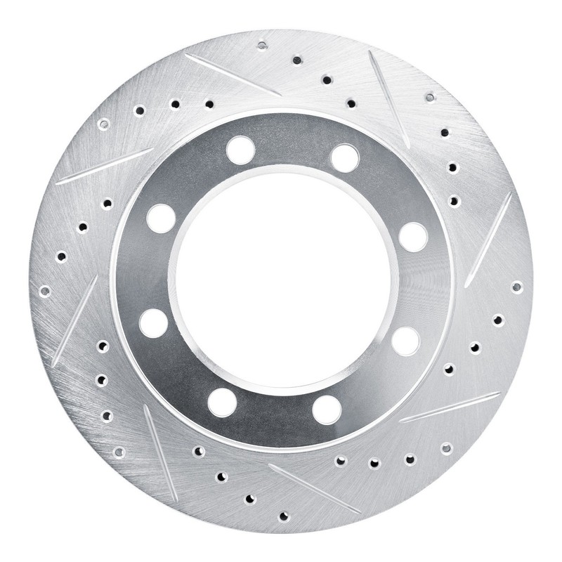 For Ford F-250 77-79 Brake Rotor eLINE Drilled & Slotted 1-Piece Front Passenger