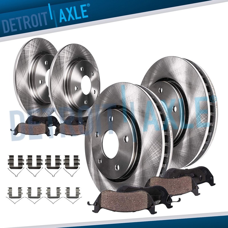 FWD Front & Rear Disc Rotors Ceramic Brake Pads Kit for 2018 – 2023 Hyundai Kona