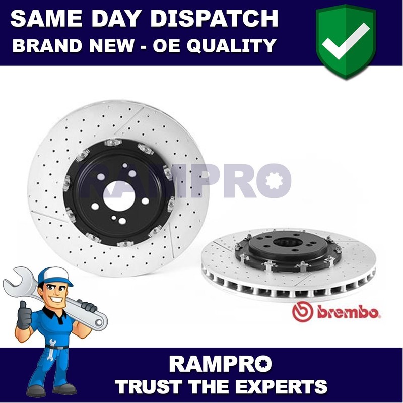 Rampro Front Brake Disc Fits C-Class SL AMG GT SLS 4.0 5.4 6.0 6.2 6.3