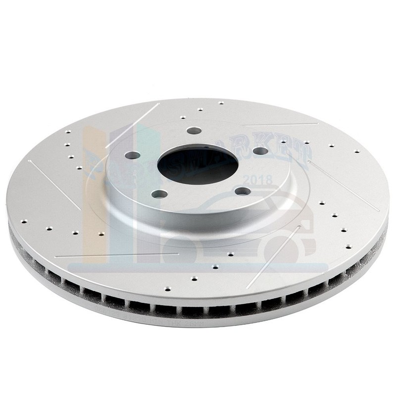 2X Front & 2X Rear Discs Brake Rotors and Pads For 2010-2012 EX35 Drill Slot gallery