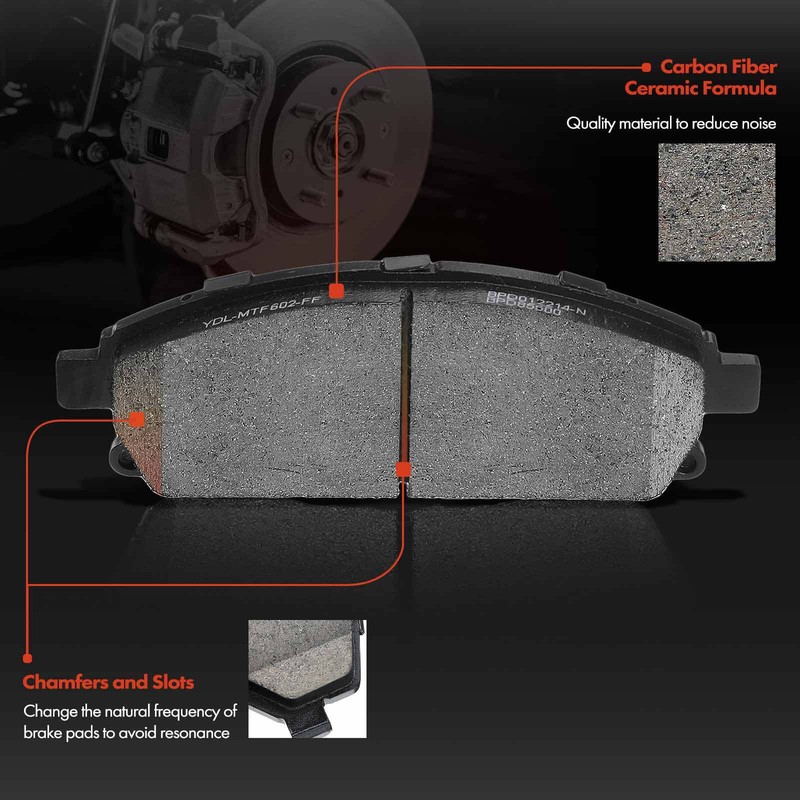 Drilled Rotor & Ceramic Brake Pads for Acura MDX 2003 2004-2006 V6 3.5L Front gallery