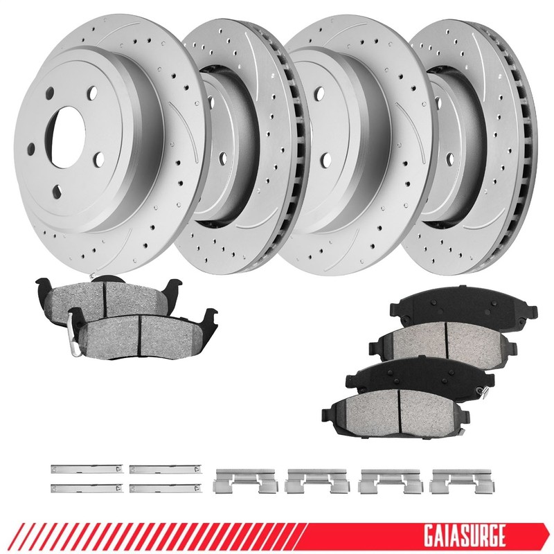 Front Rear Brake Rotors Pads For Jeep Grand Cherokee Commander 2005-2009 2010