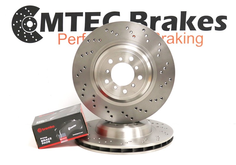 BMW M3 E90 4.0 08-12 M3 E93 4.0 08-14 Drilled Brake Discs Brembo Brake Pads