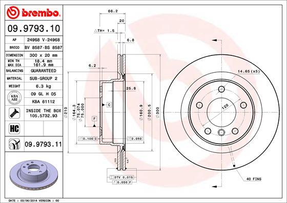 Brembo Rear Brake Discs Fits BMW 3 Series 2004-2018 1 Series 2004-2019 #1 gallery
