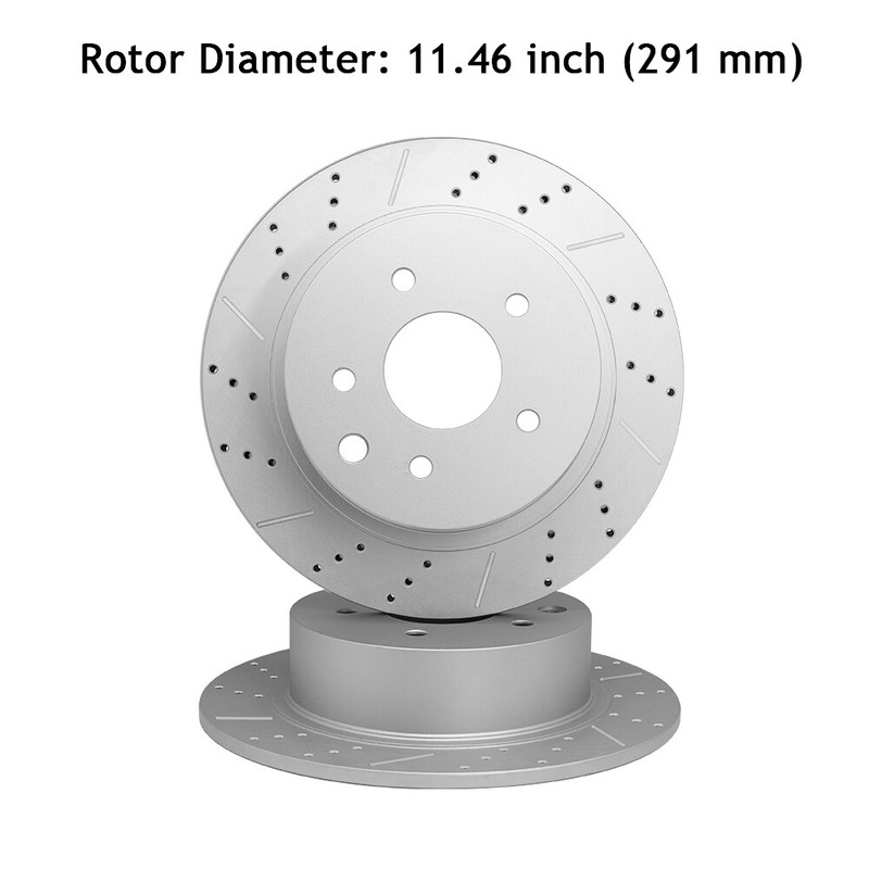 Front Rear Drilled Rotors Ceramic Brake Pads Kit for 2004 - 2008 Nissan Maxima gallery