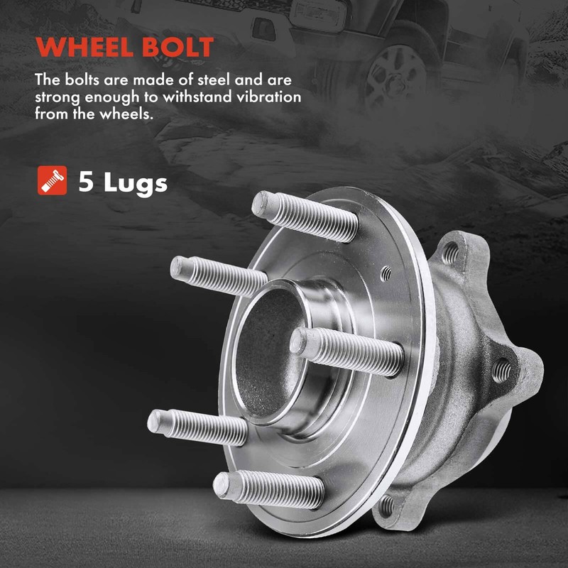 Rear Drilled Brake Rotor & Ceramic Pads +Hub Bearing for Chevrolet Cruze Limited gallery
