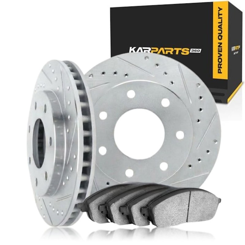 For Ford F-250/F-350 1999-2004 Rotor Set Front | Cast Iron | Drilled and Slotted