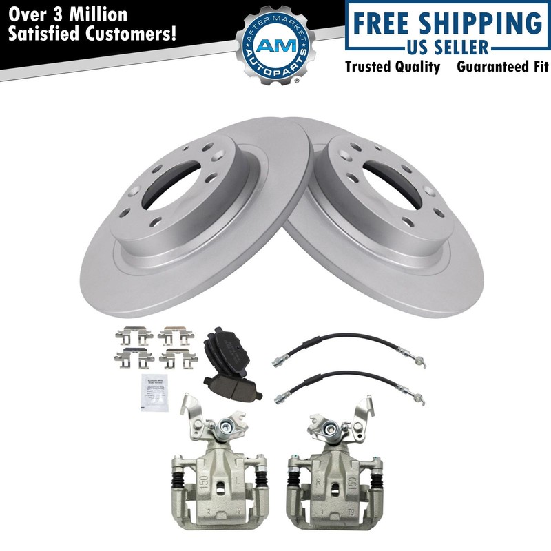 Rear Brake Pad & Rotor Kit Ceramic Premium G-Coated For 2009-2013 Mazda 6