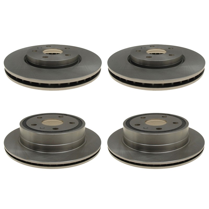ACDelco Silver Front 321mm Rear 303mm Brake Kit Disc Rotors For Equinox Terrain