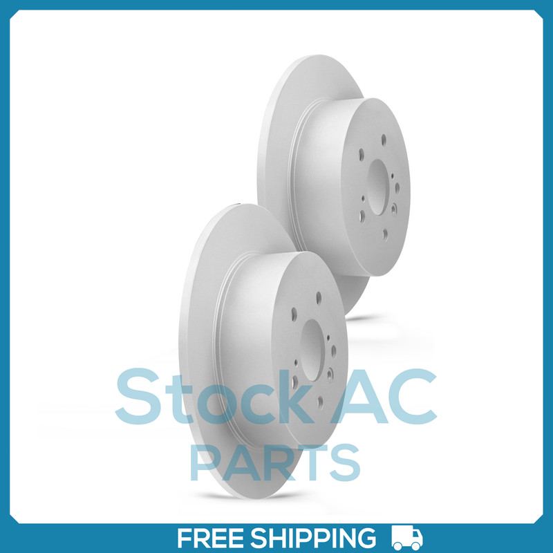 New 2PCS Rear Coated Solid Disc Brake Rotor Fits Toyota Highlander