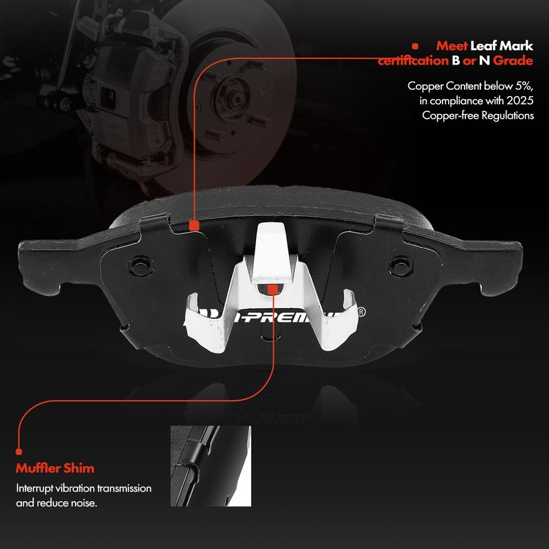 Disc Brake Rotors & Ceramic Brake Pads for Mazda 3 2004-2013 5 2.3L 2.5L Front gallery