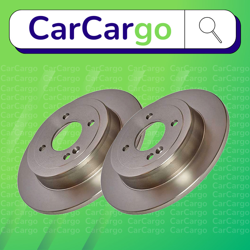 Premium Solid Rear Brake Discs Pair Kia Rio 1.4 CRDi 77 2017-2024 262 mm