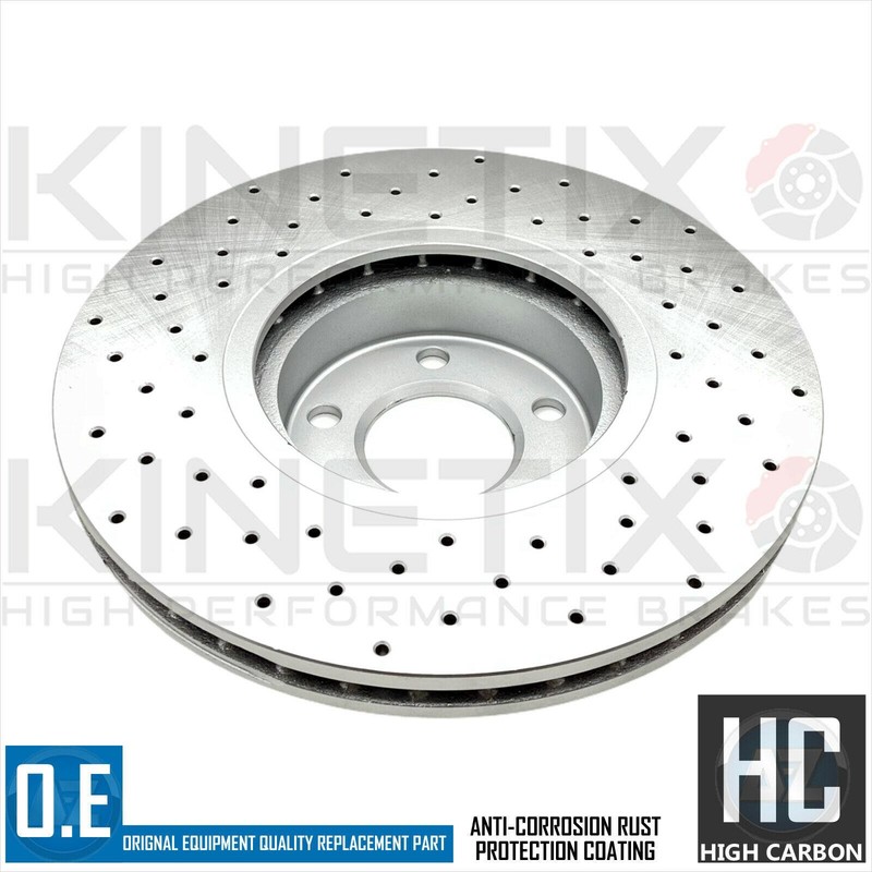 FOR BMW X6 35i F16 M SPORT FRONT CROSS DRILLED BRAKE DISCS PADS 348mm 345mm gallery
