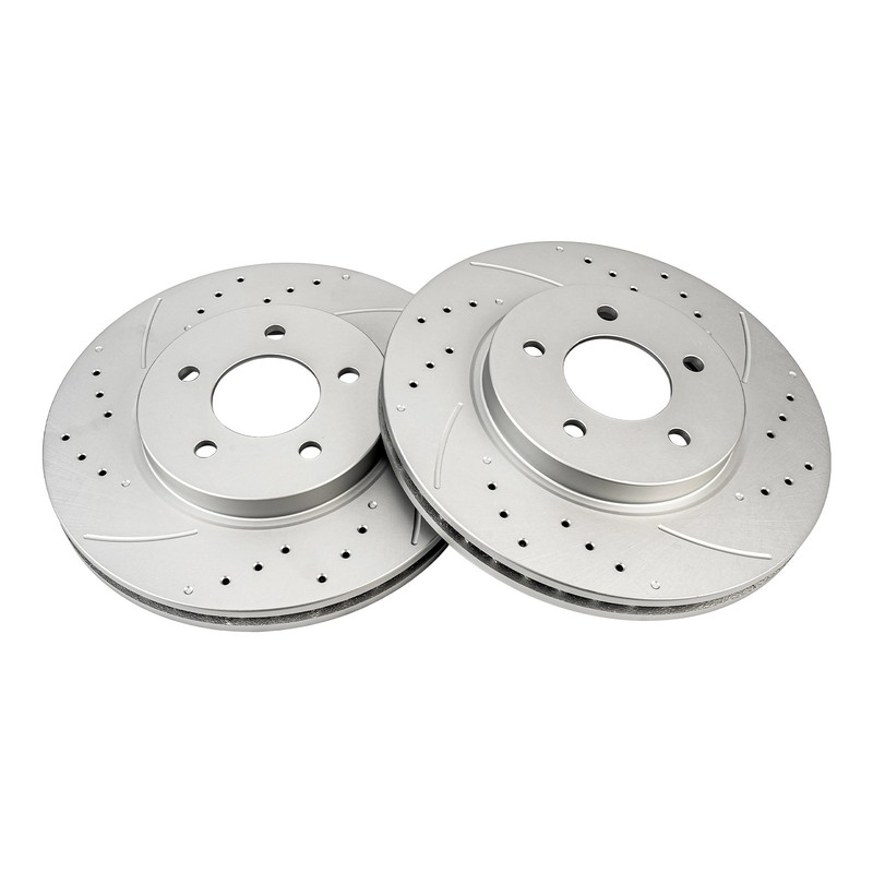 2 PC Front Drilled and Slotted Rotor For 05-07 Ford Escape 08-11 Mercury Mariner gallery
