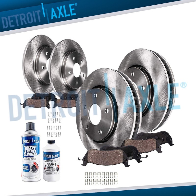 Front & Rear Rotors Ceramic Brake Pads for Dodge Grand Caravan Plymouth Voyager