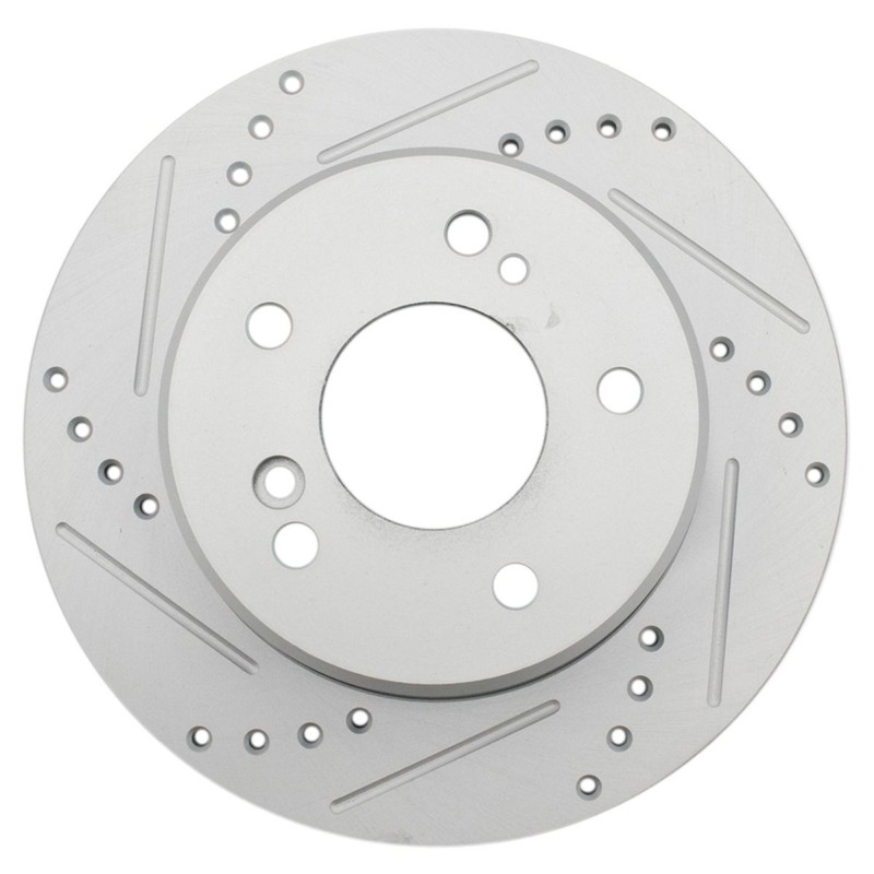 Rear Performance Cross Drilled Slotted G-Coated Brake Rotor Pair New gallery
