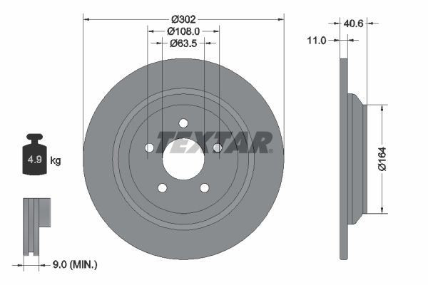 TEXTAR Brake Discs Rotors Front & Rear Braking Service Set Fits Ford Focus gallery