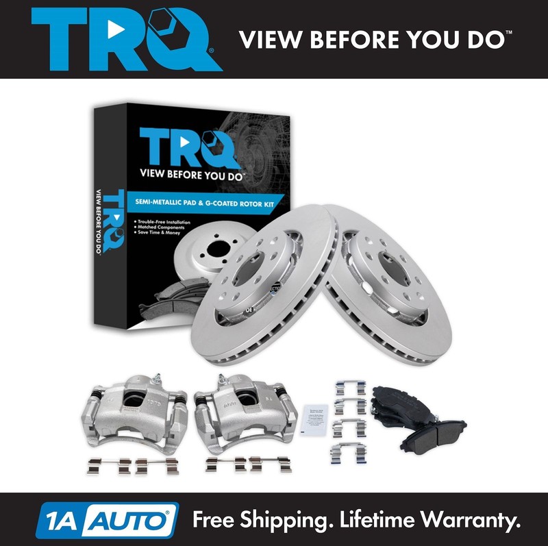 TRQ Front Brake Calipers Pads & Rotors Fits 04-11 Aveo Aveo5 13-15 Spark 09 G3