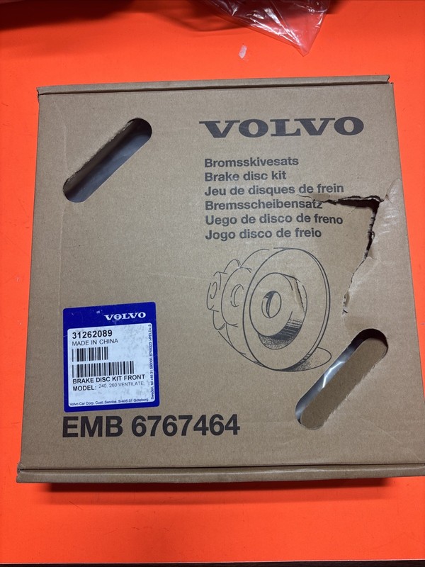 Volvo 240 1974-1993 260 1974-1982 Front Brake Disc 31262089SK1 Bb