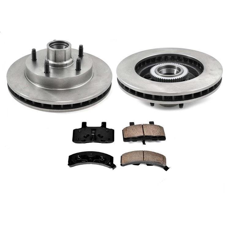 Front Rotors & Ceramic Brake Pads for Dodge Ram 1500 Rear Wheel Drive 94-99 9Pc gallery