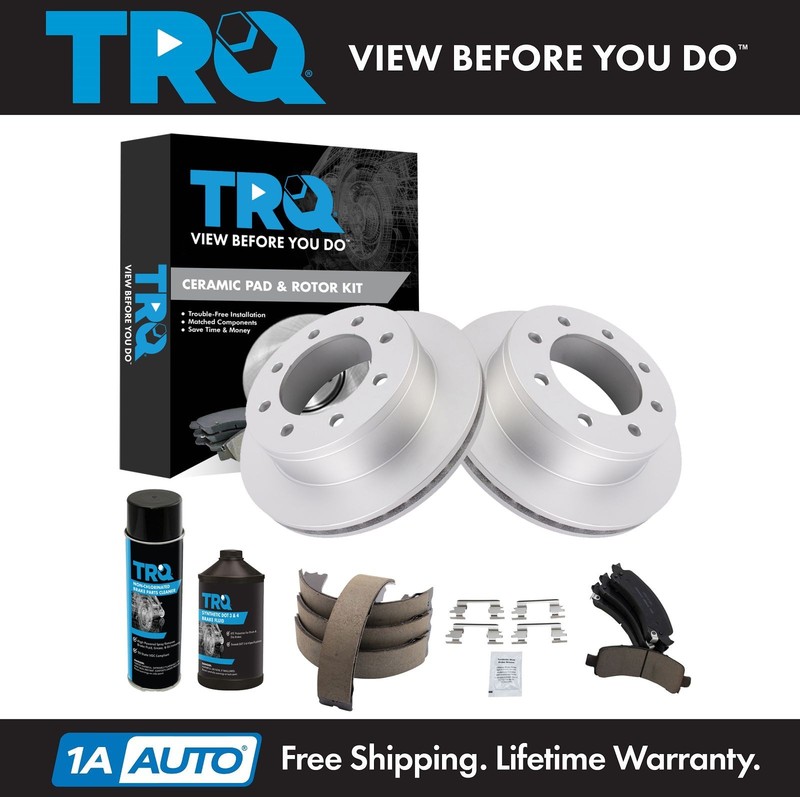 TRQ Rear Brake Pad & Rotor Kit Fits 2008-2016 Chevrolet 2008-2016 GMC