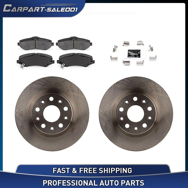 Front Disc Rotors Ceramic Brake Pads for 2018 2019 Jeep Wrangler 3.6L