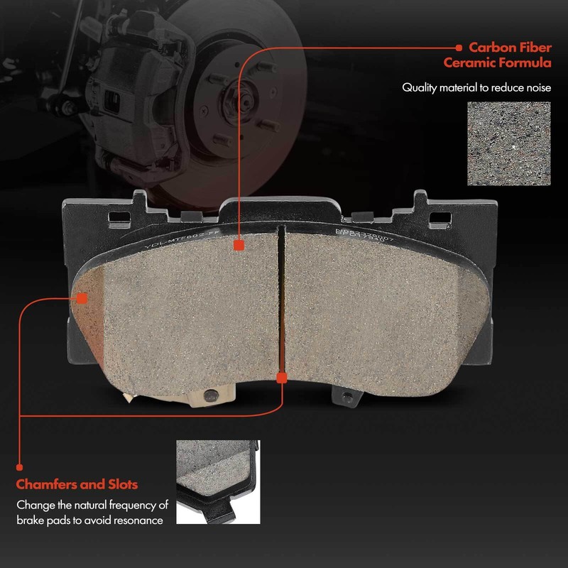 6x Front Disc Brake Rotors +Ceramic Brake Pads for Ford Mustang 2015 2016-2020 gallery