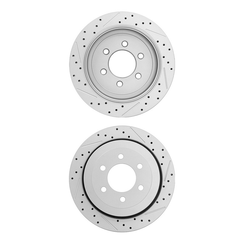 342mm Rear Drilled Brake Rotors for 07 - 17 Ford Expedition Lincoln Navigator gallery