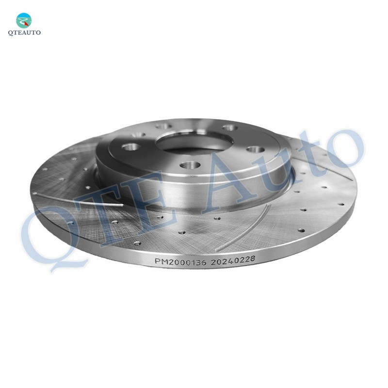 Set of 4 Front-Rear Drilled Slotted Brake Disc Rotors For 2005-2009 Audi A4 gallery