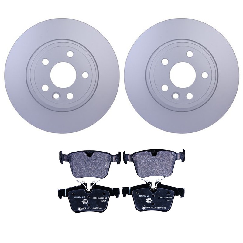 Hella Rear Rotors Low-Met Disc Brake Pad Kit For Discovery Sport 2015-2019