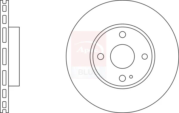 2x Brake Discs Pair Vented Front 258mm SDK6938 Apec Blue Set D09T33251 Quality