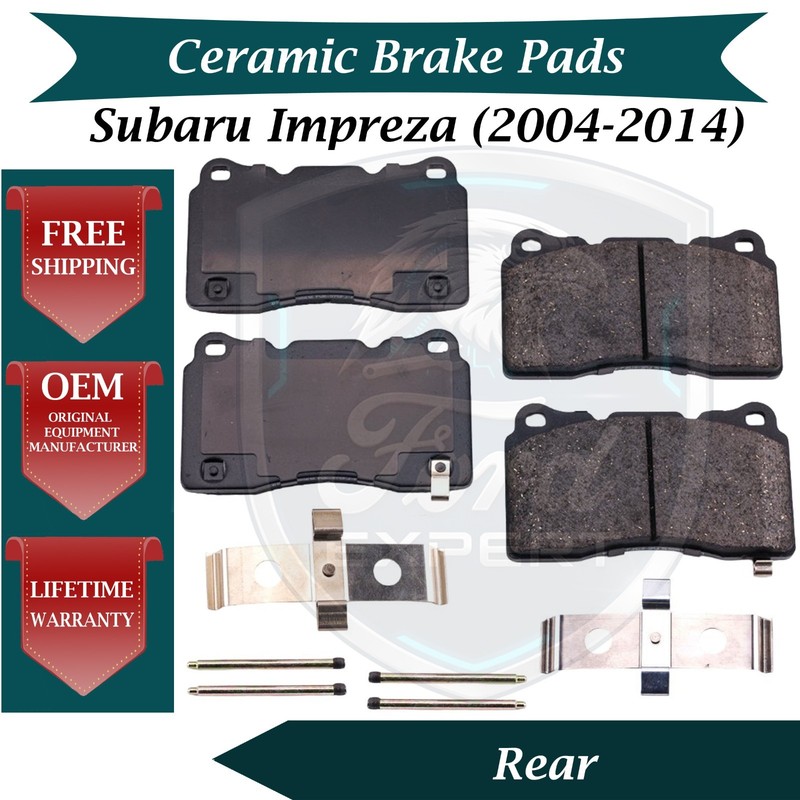 New OE Front Ceramic Brake Pads Kit For 2004-2014 Subaru Impreza 9 Yr Warranty
