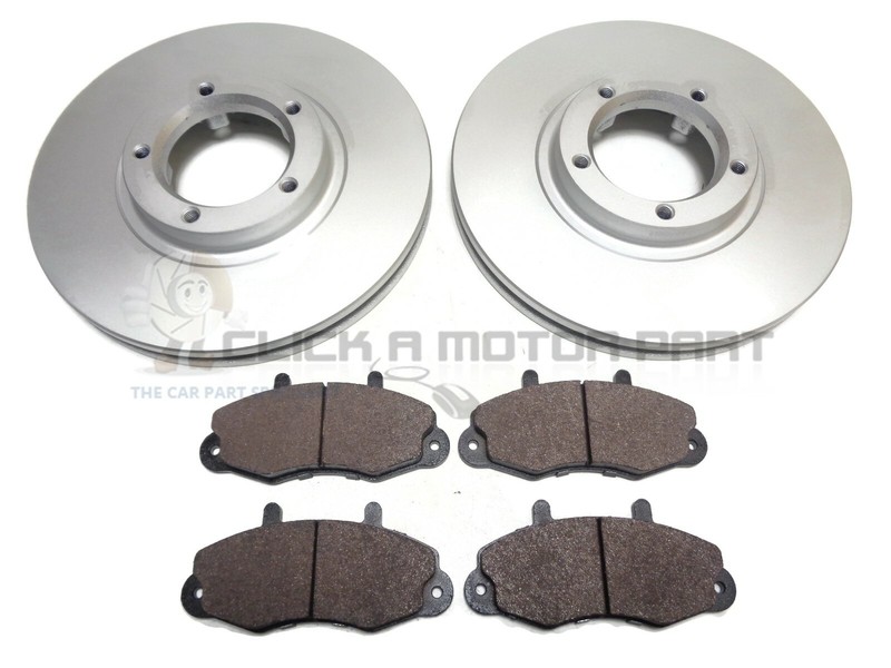 FORD TRANSIT 1991-2000 FRONT 2 BRAKE DISCS AND PADS SET NEW 14″ WHEEL MODELS