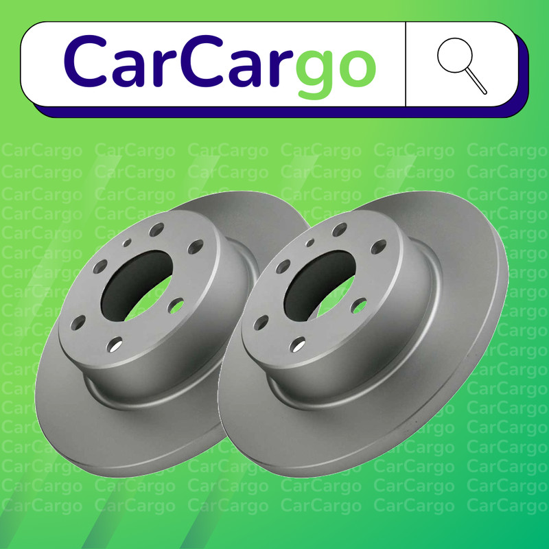 Premium Solid Rear Brake Discs Pair Iveco Daily 29L10 2006-2011 296 mm