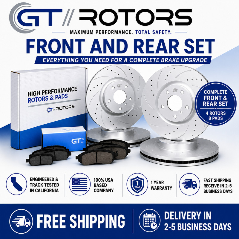 [Front & Rear Set] Brake Rotors + Ceramic Pads for Nissan Maxima 2004 – 2008