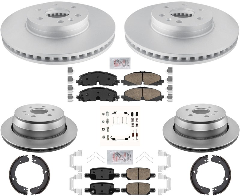 Front Rear Coated Brake Rotors Disc Brake Pads Fits Chevrolet Colorado 2021 2022
