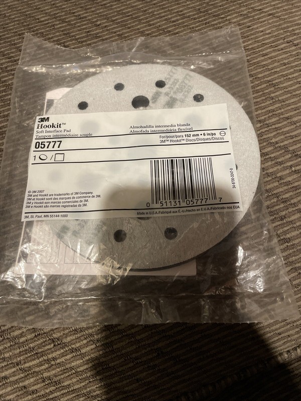 3M Hookit 6" Multi-Hole Soft Hook-and-Loop Interface Pad gallery