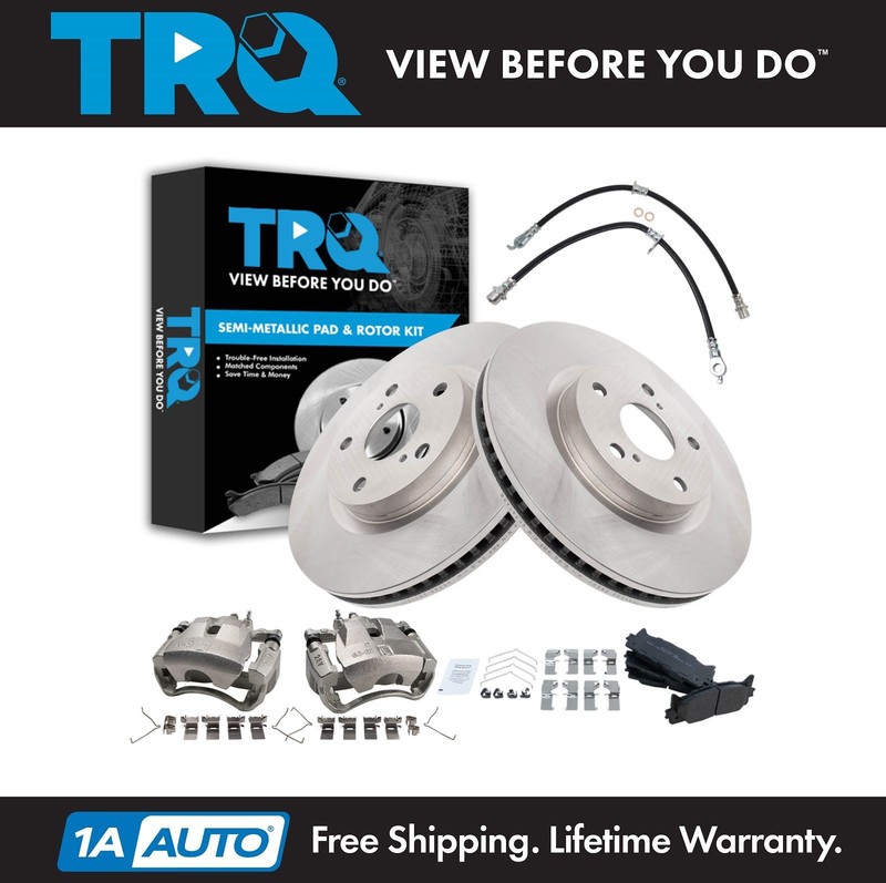 TRQ Brake Pad & Rotor Kit Semi-Metallic Fits Lexus Toyota