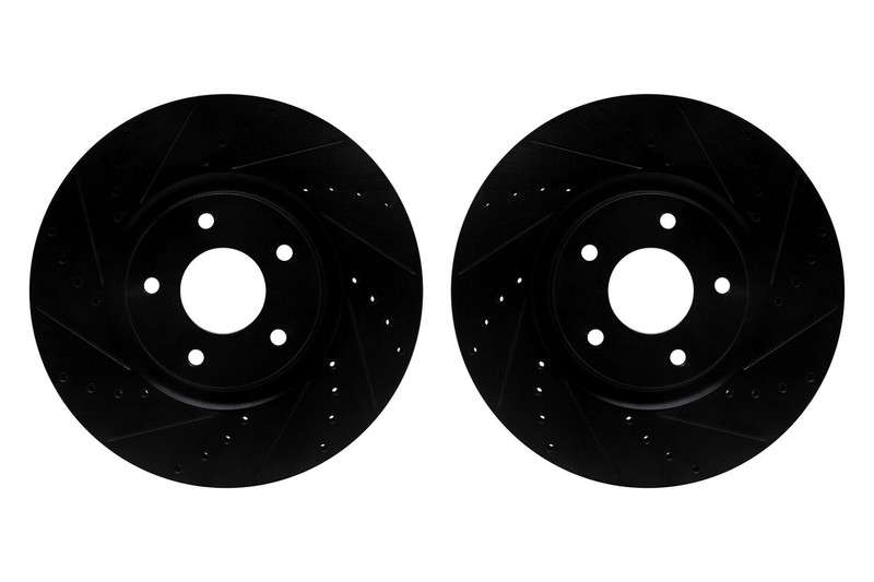 For Nissan Sentra 07-12 R1 Concepts Drilled & Slotted Front Brake Rotor Set gallery